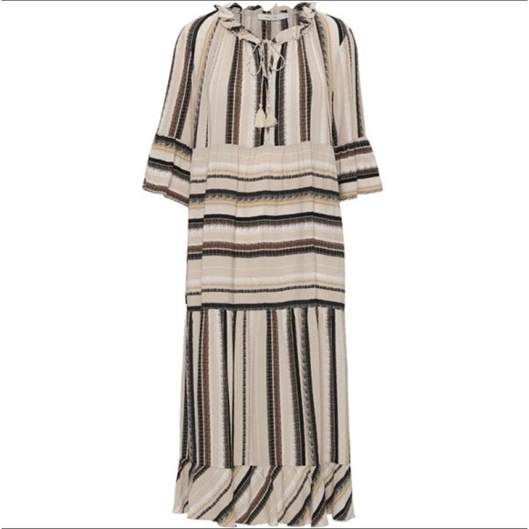 COSTA MANI KJOLE HANNA DRESS – STRIPE VISCOSE XL - Picture 1 of 8
